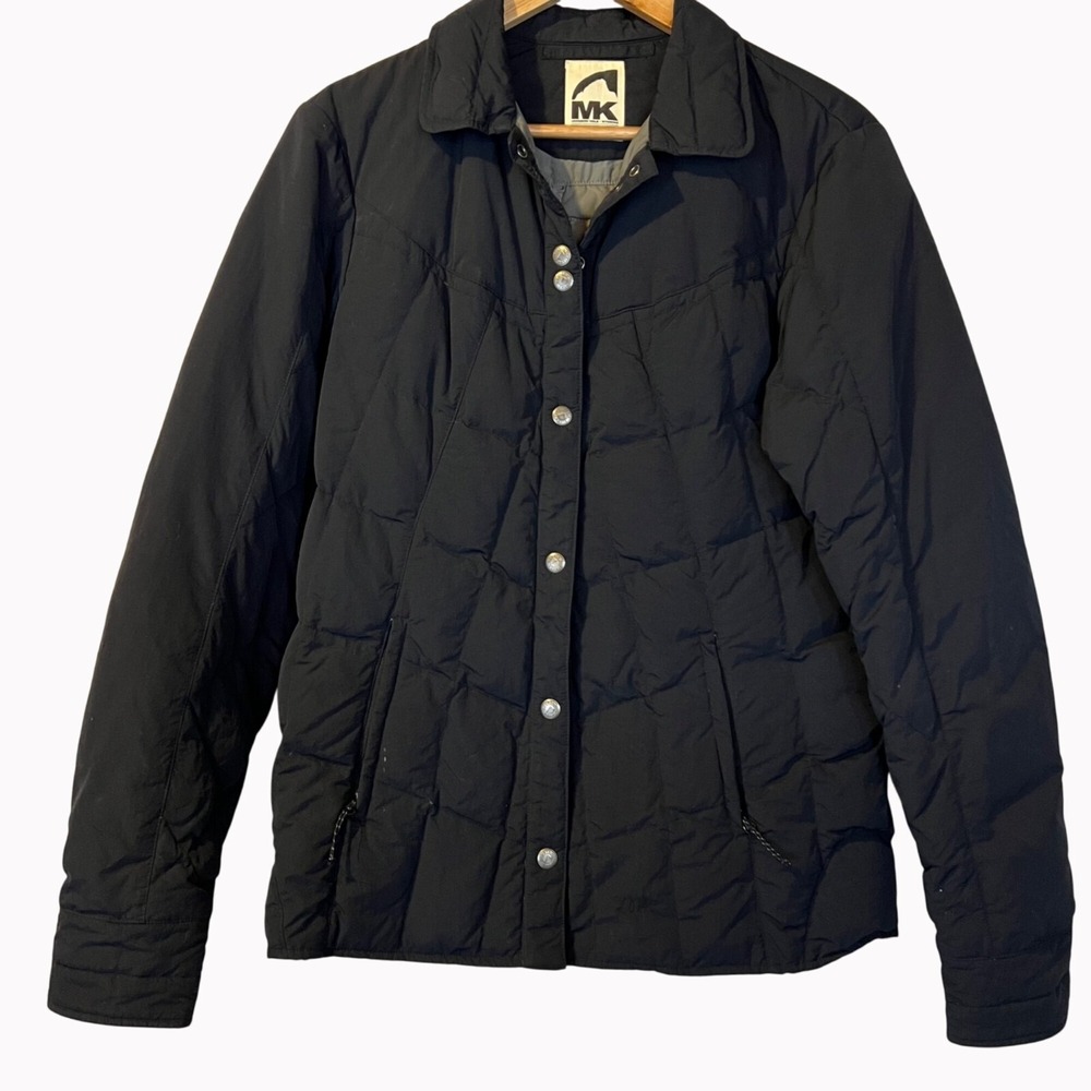 Mountain Khakis MK Quilted Duck‎ Down Jacket Coat L Black Outdoor Gorpcore